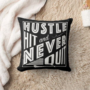Hurling Hustle Hit & Never Quit, GAA Gaelic Games Cushion