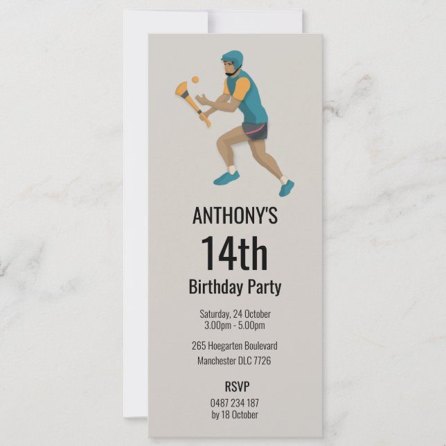 Hurling Invitation (Front)