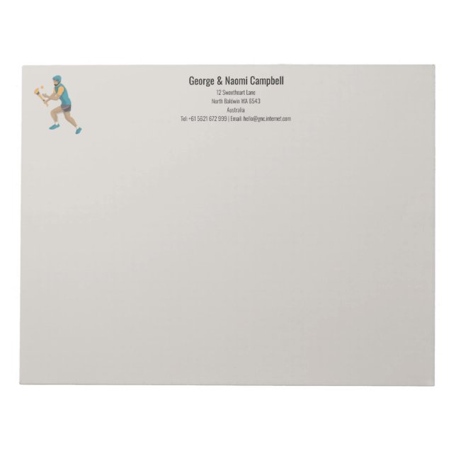 Hurling Notepad (Front)