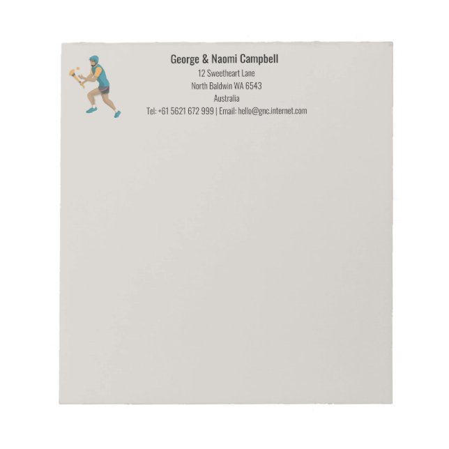 Hurling Notepad (Front)