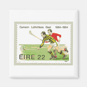 Hurling Stamp Magnet