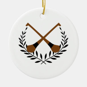 Hurling Wreath Ceramic Tree Decoration