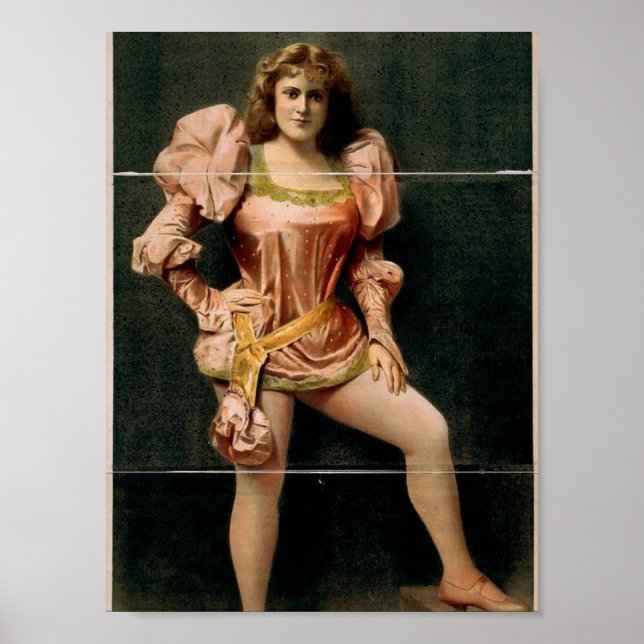 Hurly Burly, 'Sylvia Thorne' Retro Theatre Poster (Front)