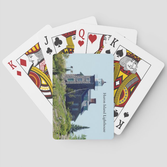 Huron Island Lighthouse playing cards (Back)