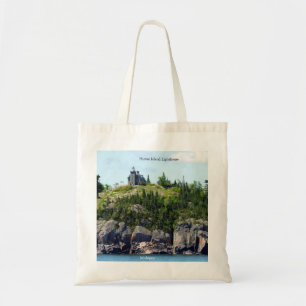 Huron Island Lighthouse wide angle tote bag