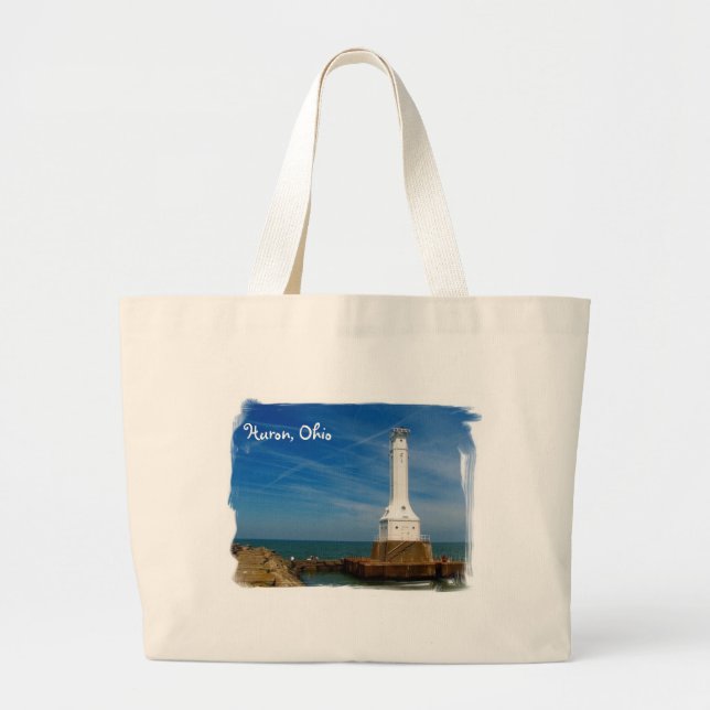 Huron lighthouse beach bag (Front)