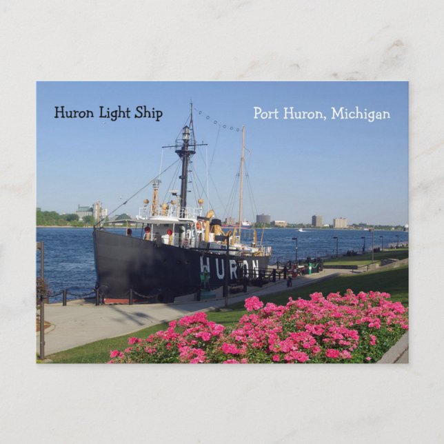 Huron Lightship post card (Front)
