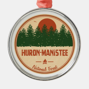 Huron-Manistee National Forest Metal Tree Decoration