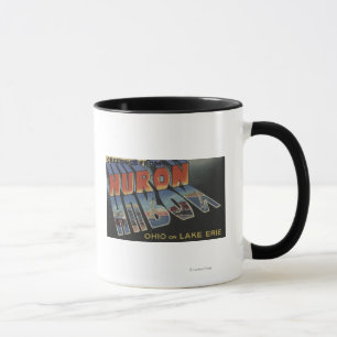 Huron, Ohio - Lake Erie - Large Letter Scenes Mug