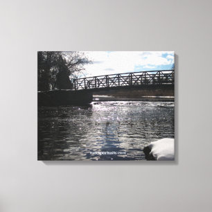 Huron River Bridge Canvas Print