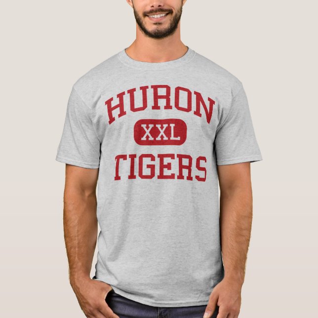 Huron - Tigers - Huron High School - Huron Ohio T-Shirt (Front)