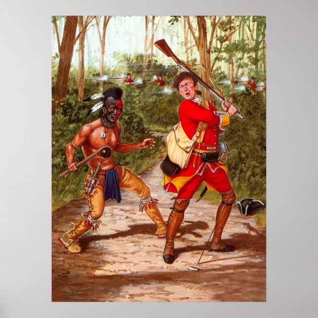 Huron Warrior, native American indian Poster (Front)