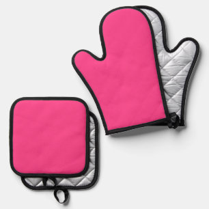 Hurrah! Pretty Pink Heat Protection  Oven Mitt & Pot Holder Set