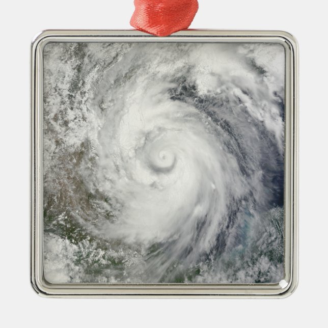 Hurricane Alex over the western Gulf of Mexico Metal Tree Decoration (Front)