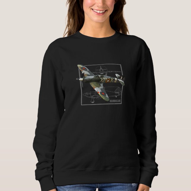 Hurricane British Ww2 Fighter Plane Sweatshirt (Front)