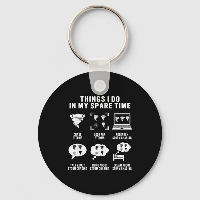 Hurricane Chasing Chaser Tornado Hunter Meteorolog Key Ring (Front)
