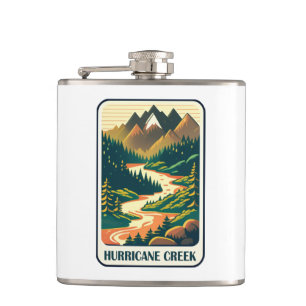Hurricane Creek Arkansas Colours Hip Flask