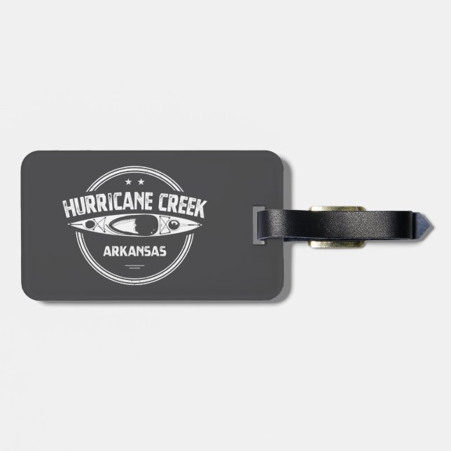 Hurricane Creek Arkansas Kayaking Luggage Tag (Back Horizontal)