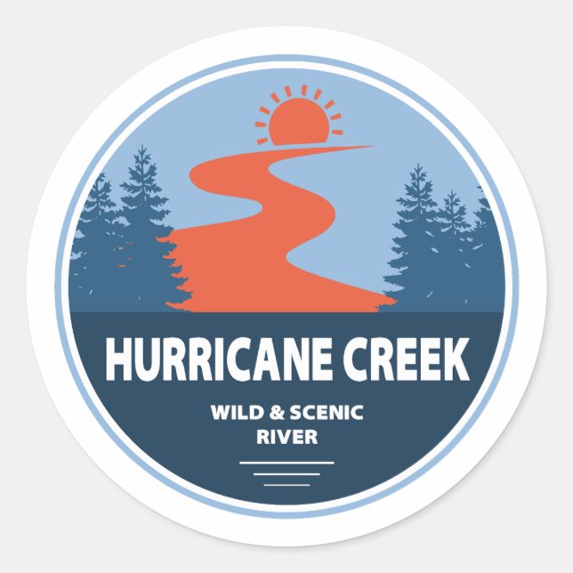 Hurricane Creek Wild And Scenic River Arkansas Classic Round Sticker (Front)