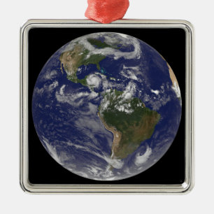 Hurricane Dean Approaches Yucatan Peninsula Metal Tree Decoration