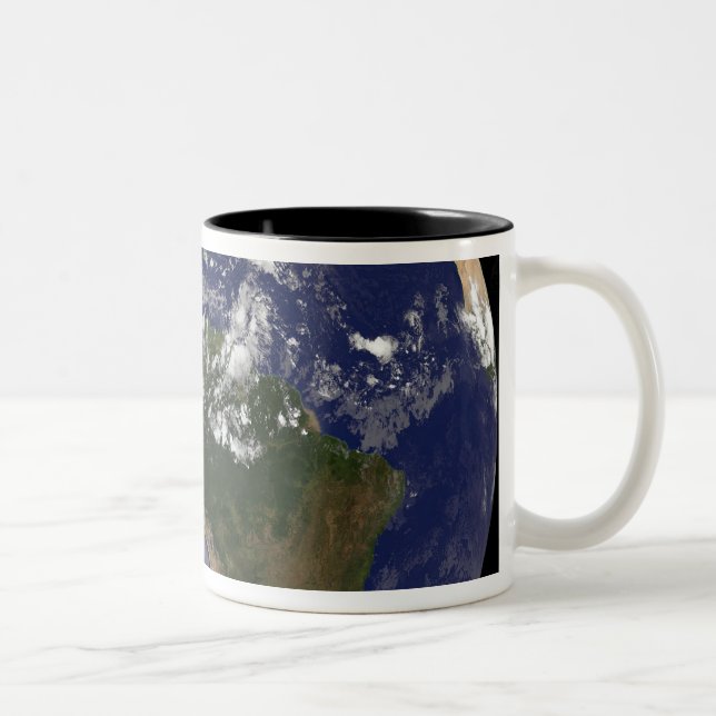 Hurricane Dean Approaches Yucatan Peninsula Two-Tone Coffee Mug (Right)