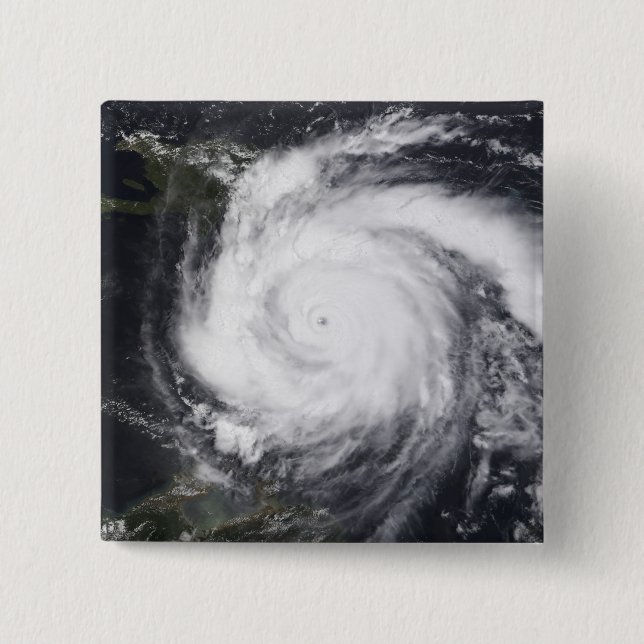 Hurricane Dean in the Atlantic and Carribbean 15 Cm Square Badge (Front)