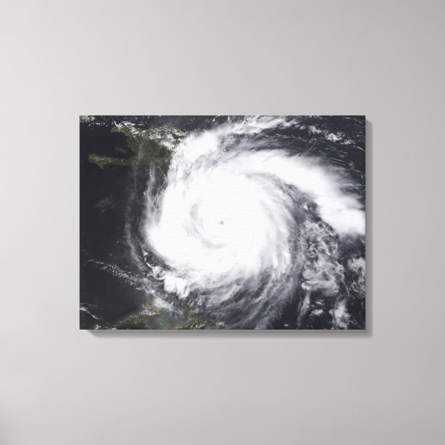 Hurricane Dean in the Atlantic and Carribbean Canvas Print (Front)