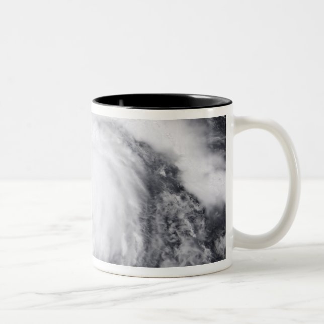 Hurricane Dean in the Atlantic and Carribbean Two-Tone Coffee Mug (Right)