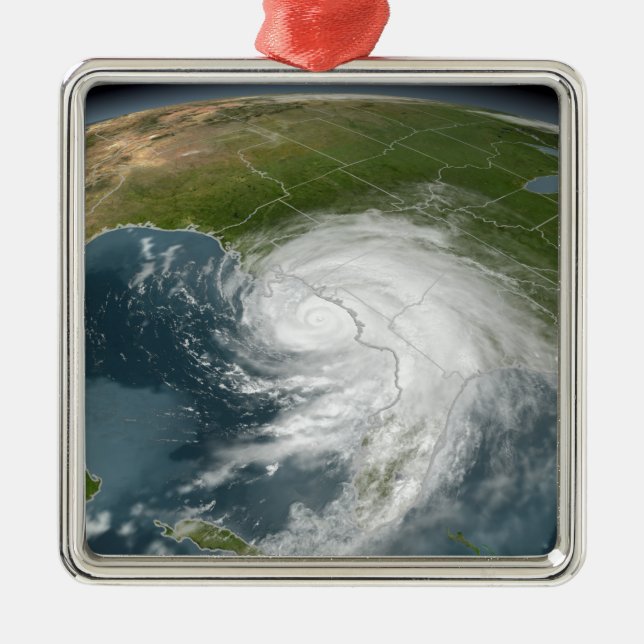Hurricane Dennis 2 Metal Tree Decoration (Front)