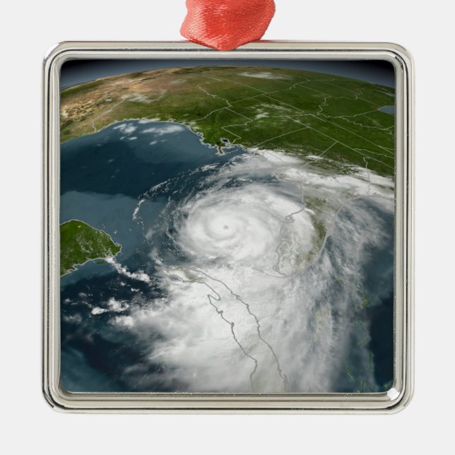 Hurricane Dennis 3 Metal Tree Decoration (Front)