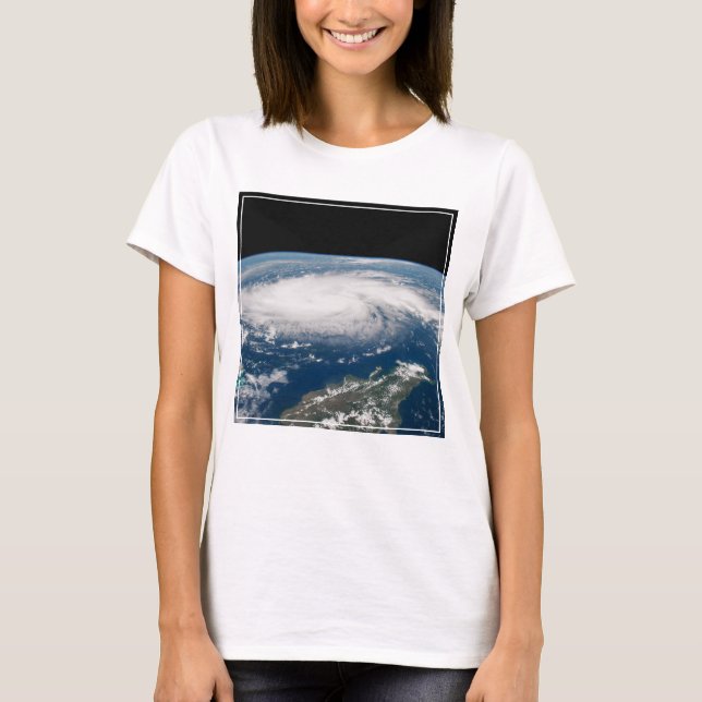 Hurricane Dorian Over The Atlantic Ocean. T-Shirt (Front)