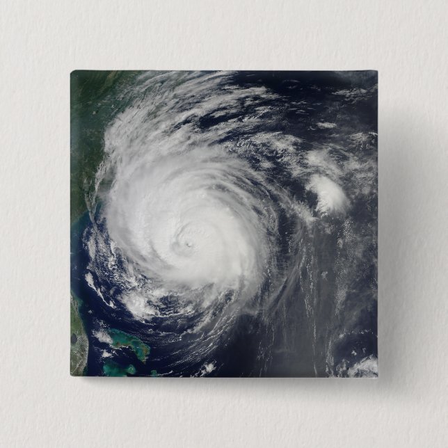 Hurricane Earl grazing the North Carolina coast 15 Cm Square Badge (Front)