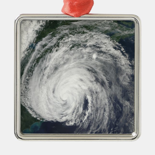 Hurricane Earl off the Mid-Atlantic Metal Tree Decoration (Front)