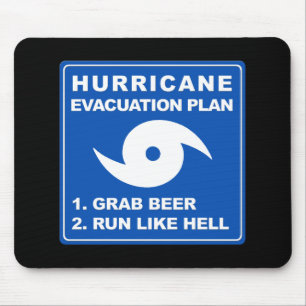 Hurricane Evacuation Plan Mouse Mat