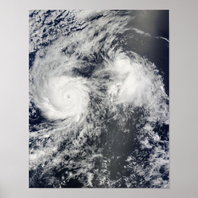 Hurricane Felicia and Storm Enrique east of Haw Poster (Front)