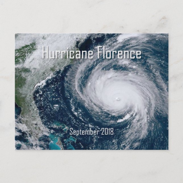 Hurricane Florence view from space Postcard (Front)