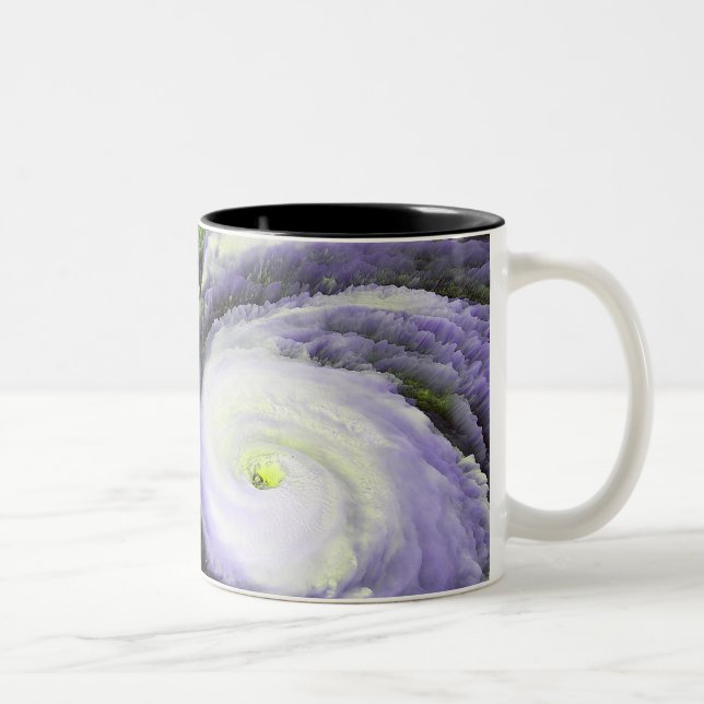 Hurricane Fran Off Florida - 1996 Satellite Image Two-Tone Coffee Mug (Right)