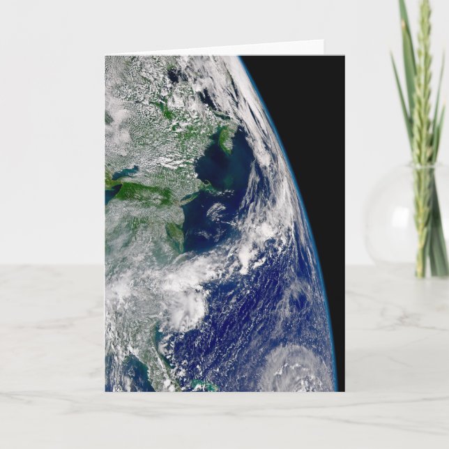 Hurricane Frances On A Partial Earth. Card (Front)