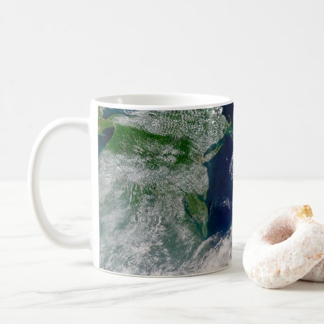 Hurricane Frances On A Partial Earth. Coffee Mug (With Donut)