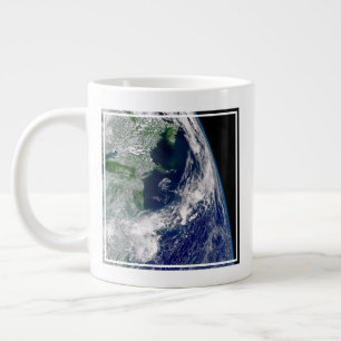 Hurricane Frances On A Partial Earth. Large Coffee Mug