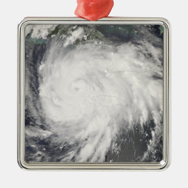 Hurricane Gustav over Jamaica Metal Tree Decoration (Front)