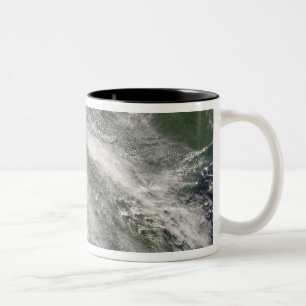 Hurricane Gustav over Louisiana Two-Tone Coffee Mug