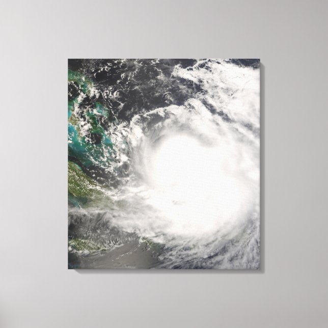 Hurricane Hanna over the Bahamas Canvas Print (Front)