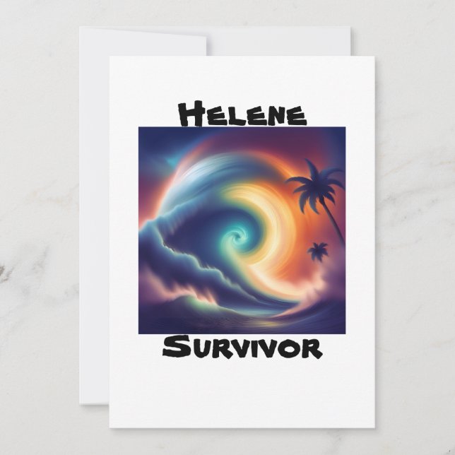 Hurricane Helene Survivor Florida Storm Invitation (Front)