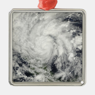 Hurricane Ida over Nicaragua Metal Tree Decoration