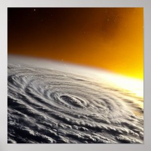 Hurricane in Space Poster