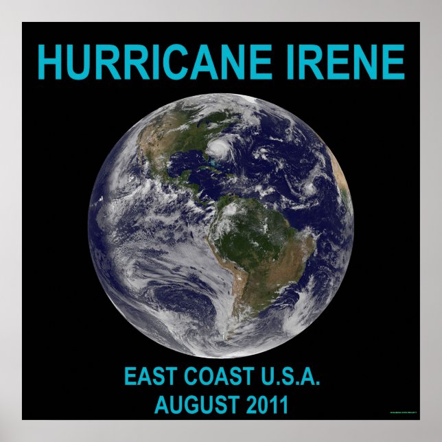 Hurricane Irene 3 ft Poster Print (Front)