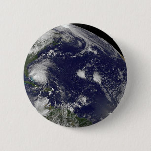 Hurricane Irene Moving Through The Bahamas. 6 Cm Round Badge