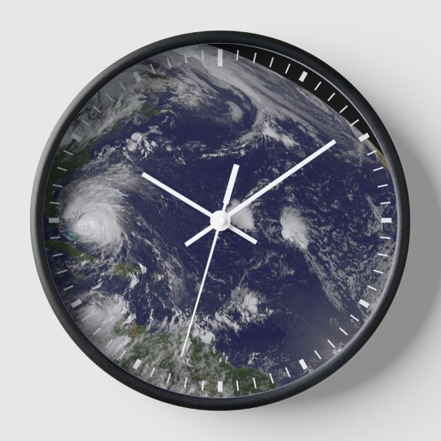 Hurricane Irene Moving Through The Bahamas. Clock (Front)