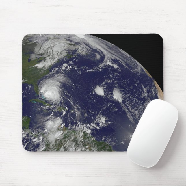 Hurricane Irene Moving Through The Bahamas. Mouse Mat (With Mouse)